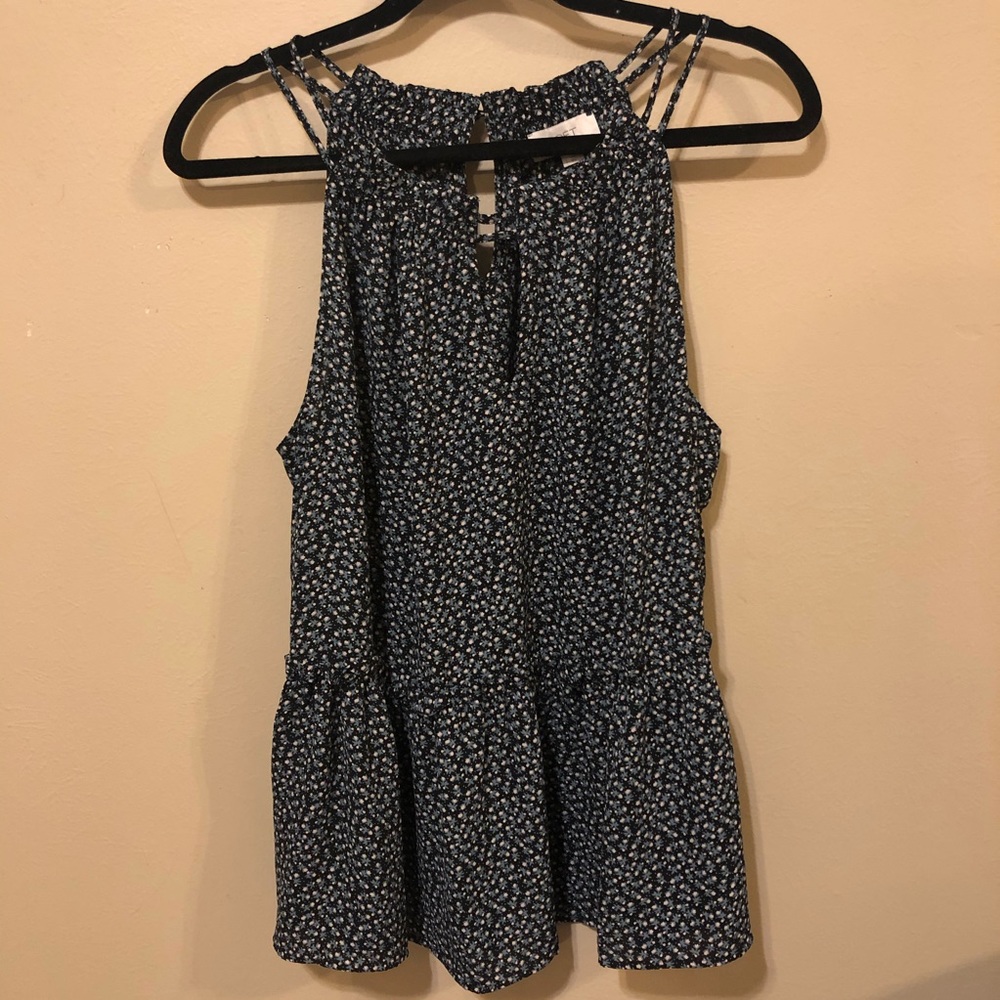 Sleeveless Floral Print Top